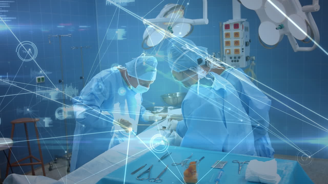 수술실의 외과 의사들 간의 연결 네트워크의 활성화