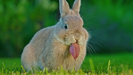 un conejo bebé lindo en un jardín