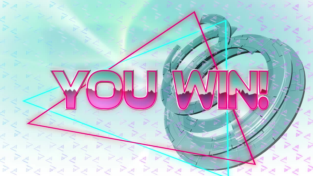 디지털 추상 공간에서 당신이 이기는 애니메이션