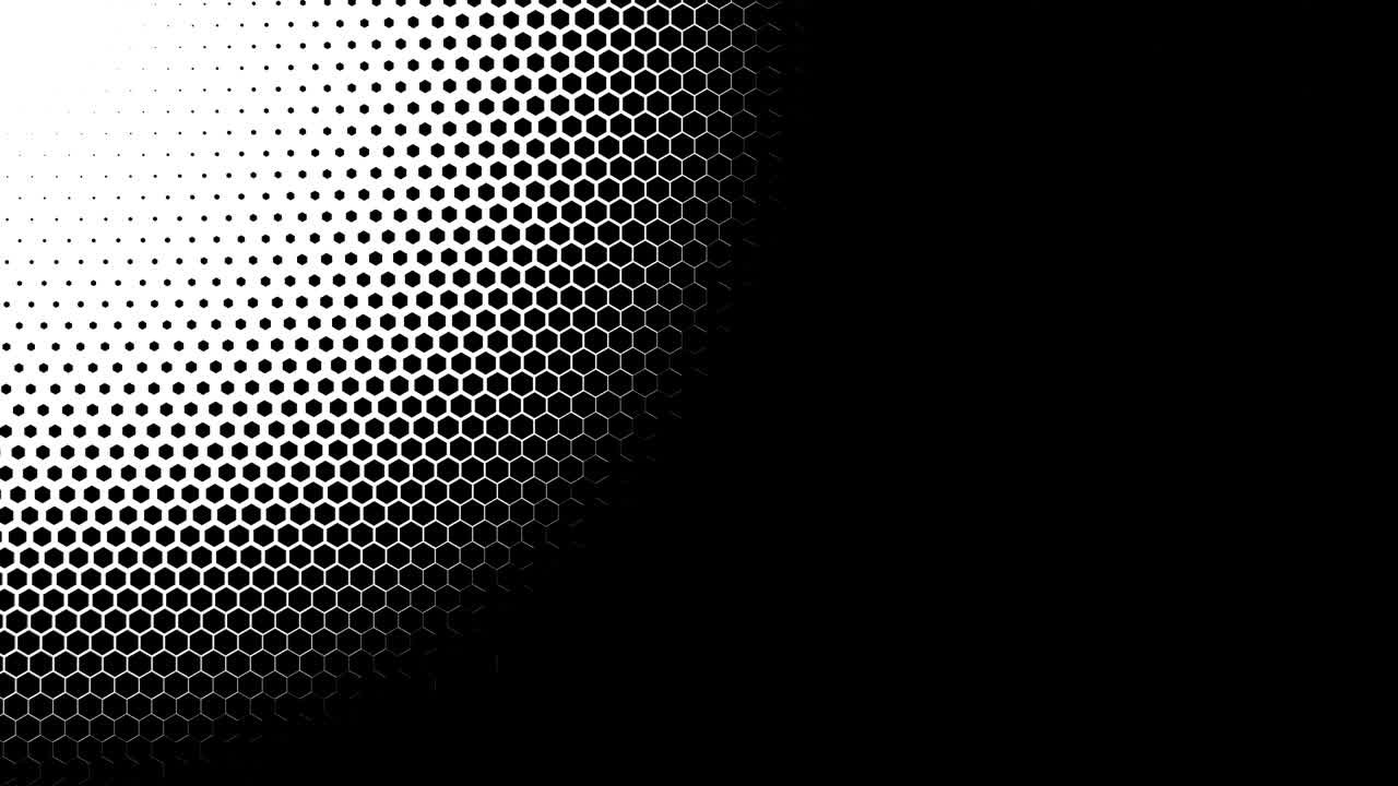Abstrakt sekskant animation flerfarvet mønster 4K flydende koncept