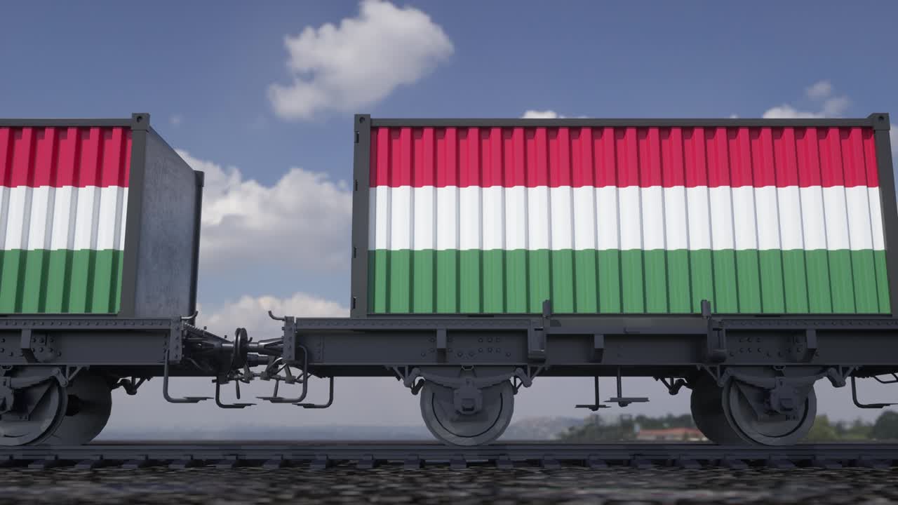 가리의 발을 달고 있는 컨테이너, 철도 운송