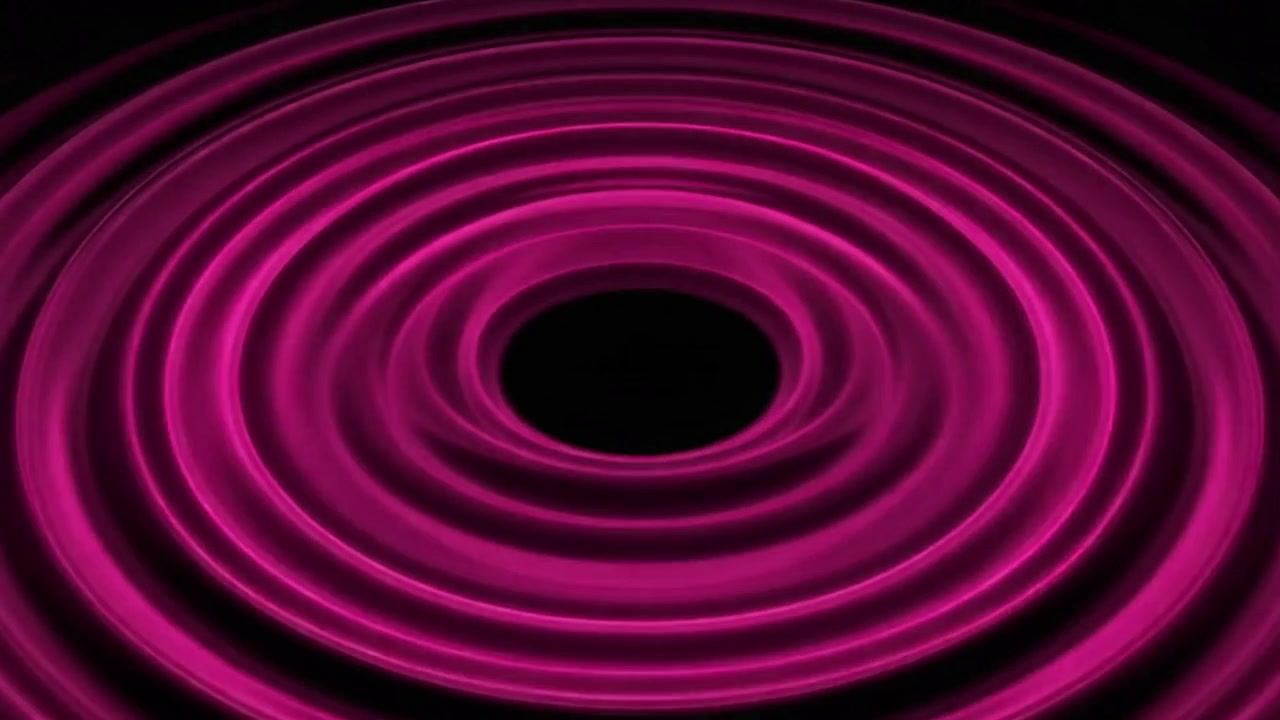 Ondulaciones rosas abstractas expandiéndose sobre fondo oscuro
