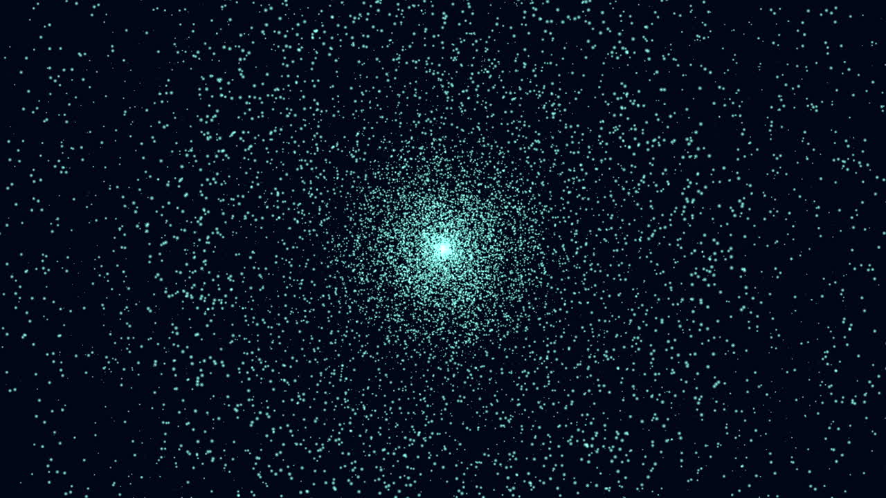 Punto blu vibrante su sfondo enigmatico.