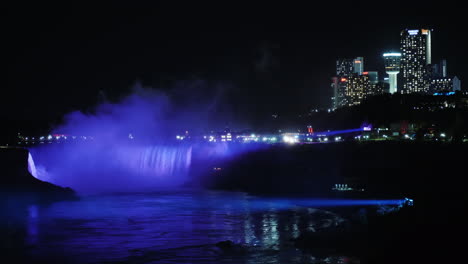 niagara falls and city at night