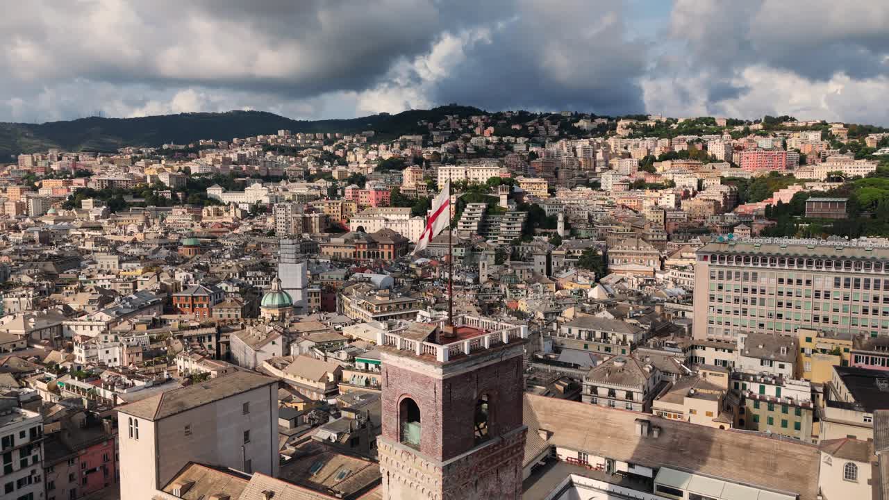 Aerial View of Genoa, Italy