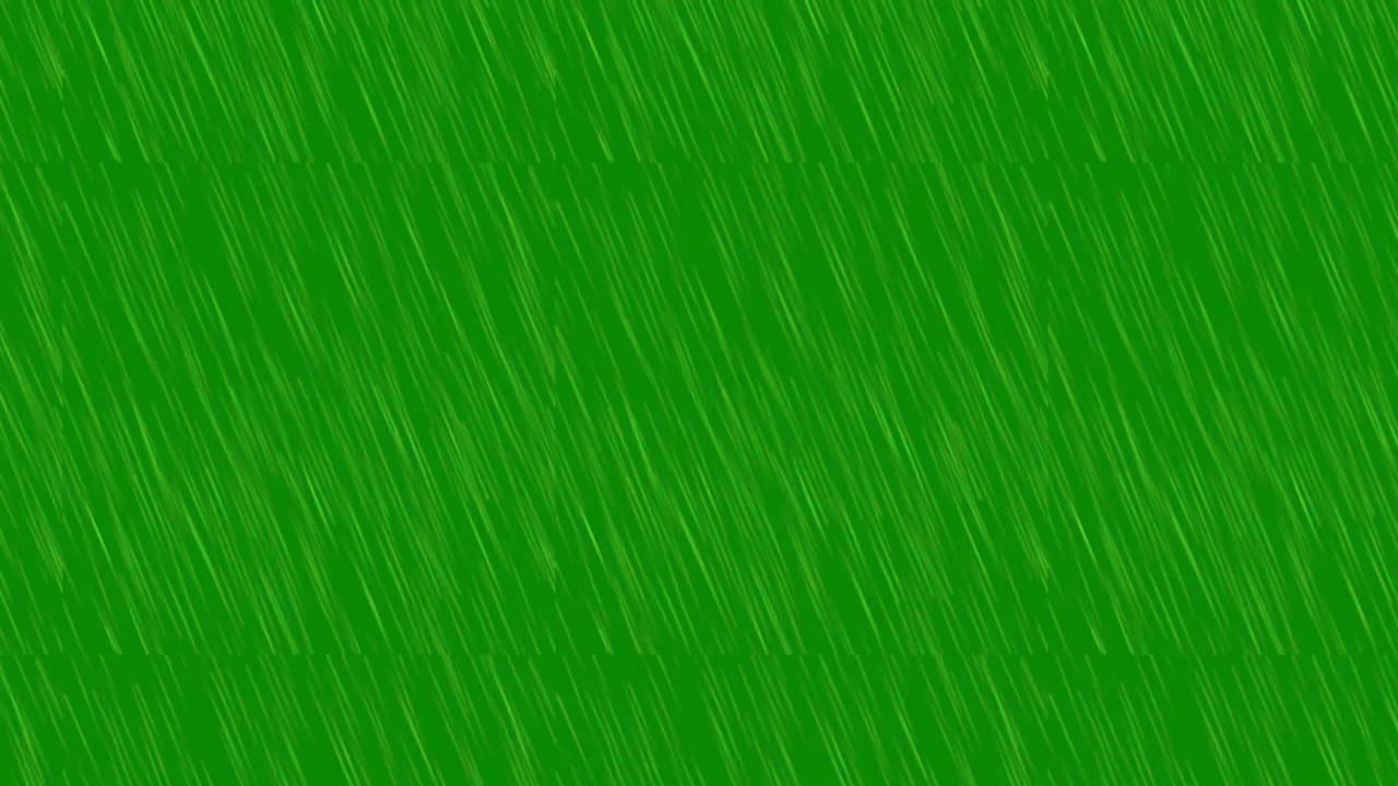 Rain falling on the green screen background.