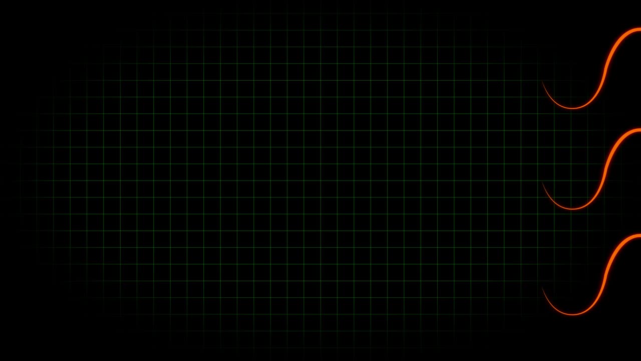 전기 심장 기록 오실로스코프 파동 형태 애니메이션 모션 그래픽