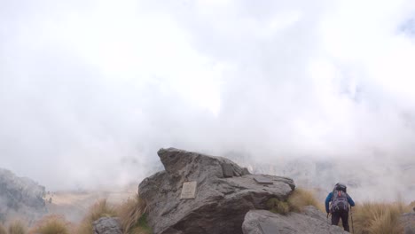 mountaineer walking on the iztaccihuatl volcano