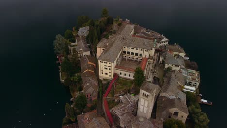 above the town of orta san giulio