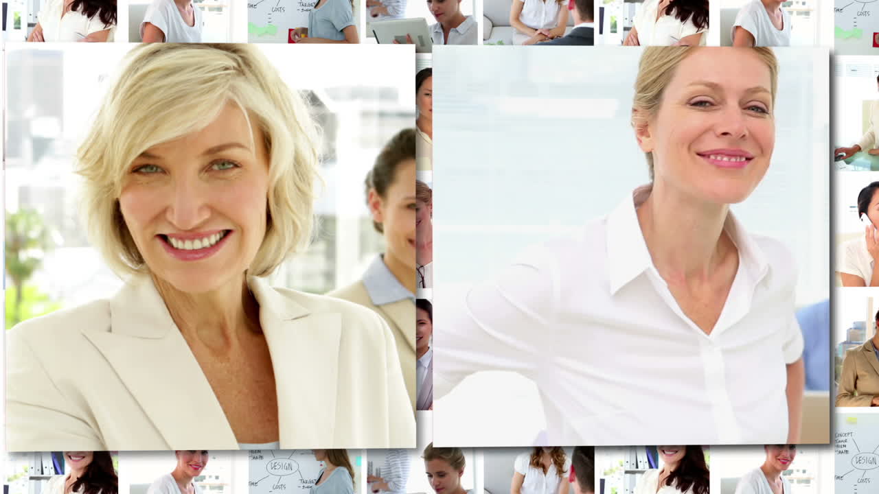 직장에서의 여성 몬테이지