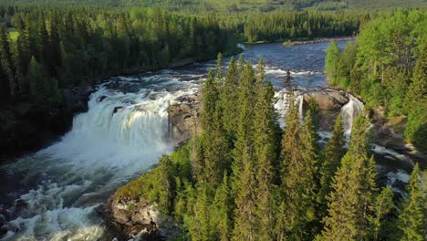 ristafallet waterfall in the western part of jamtland is listed as one of the most beautiful waterfalls in sweden.