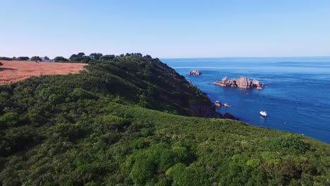 exploring the coastline of the sark isle in the uk by drone