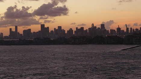 miami skyline at sunset