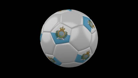 pelota de fútbol con bandera de san marino, bucle alfa