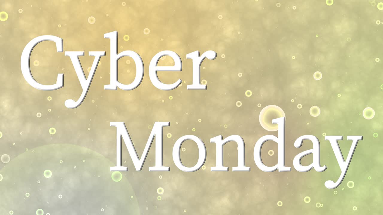 ciber lunes venta evento texto animación gráficos en movimiento