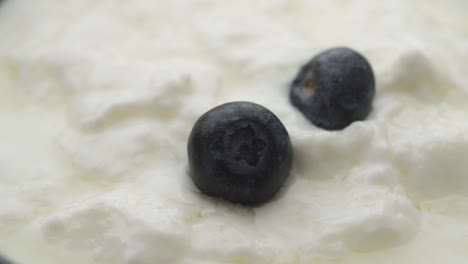 blueberries on yogurt