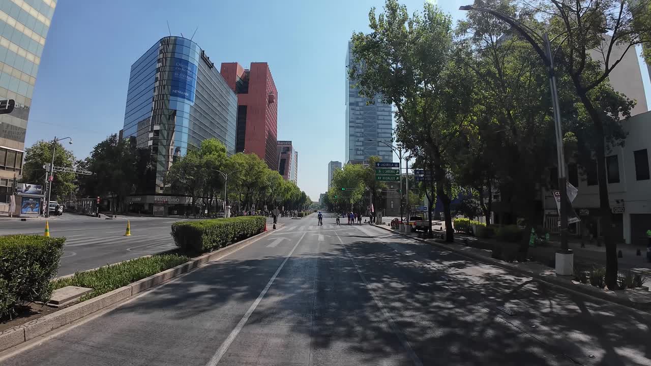 Shot of reform avenue closed to road traffic at a bike day