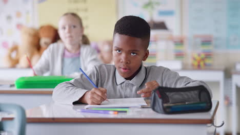 students learning in a classroom