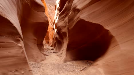 walking through antelope canyon in arizona. no people. amazing rock formation in the arizona desert