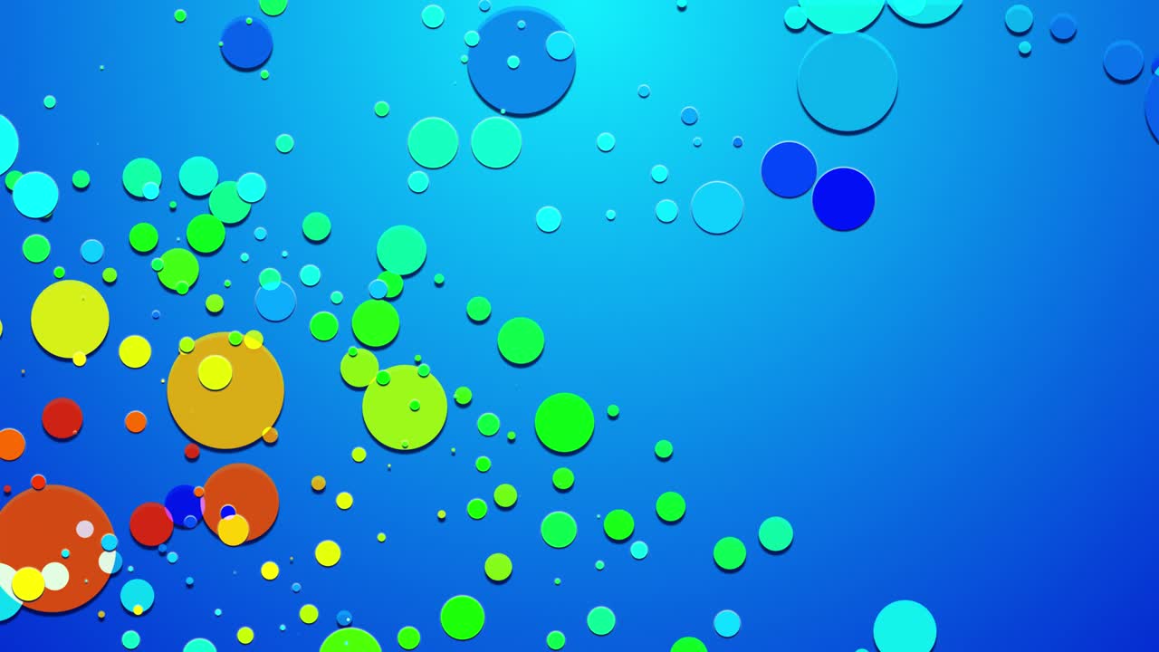 4k abstracción simple en bucle en estilo 2d plano con círculos o discos que cambian de tamaño. diseño minimalista con respaldo azul. luma mate como canal alfa