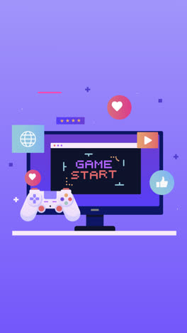 an animation of a online games concept