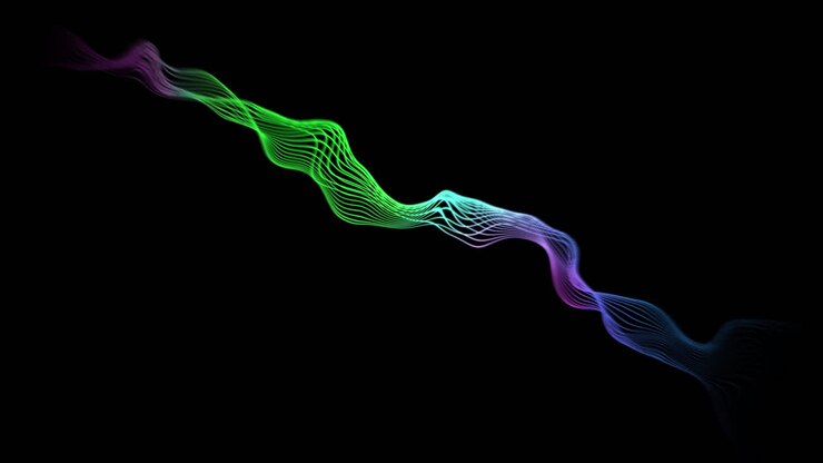 Animation of network of connections with data transfer over black background