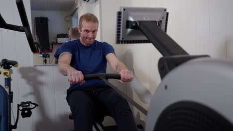 dynamic home gym rowing close-up action