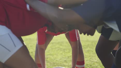 young adult female rugby match