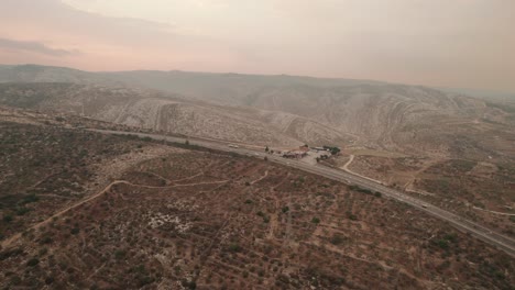 aerial camera footage of jerusalem countryside