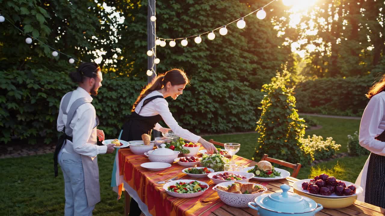 야외 정원 파티