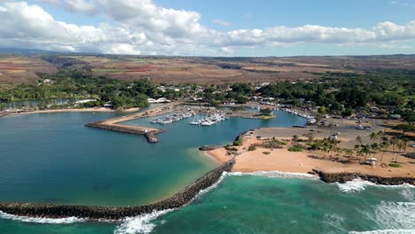 Haleiwa-Harbor-On-Waialua-Bay-In-Oahu,-Hawaii