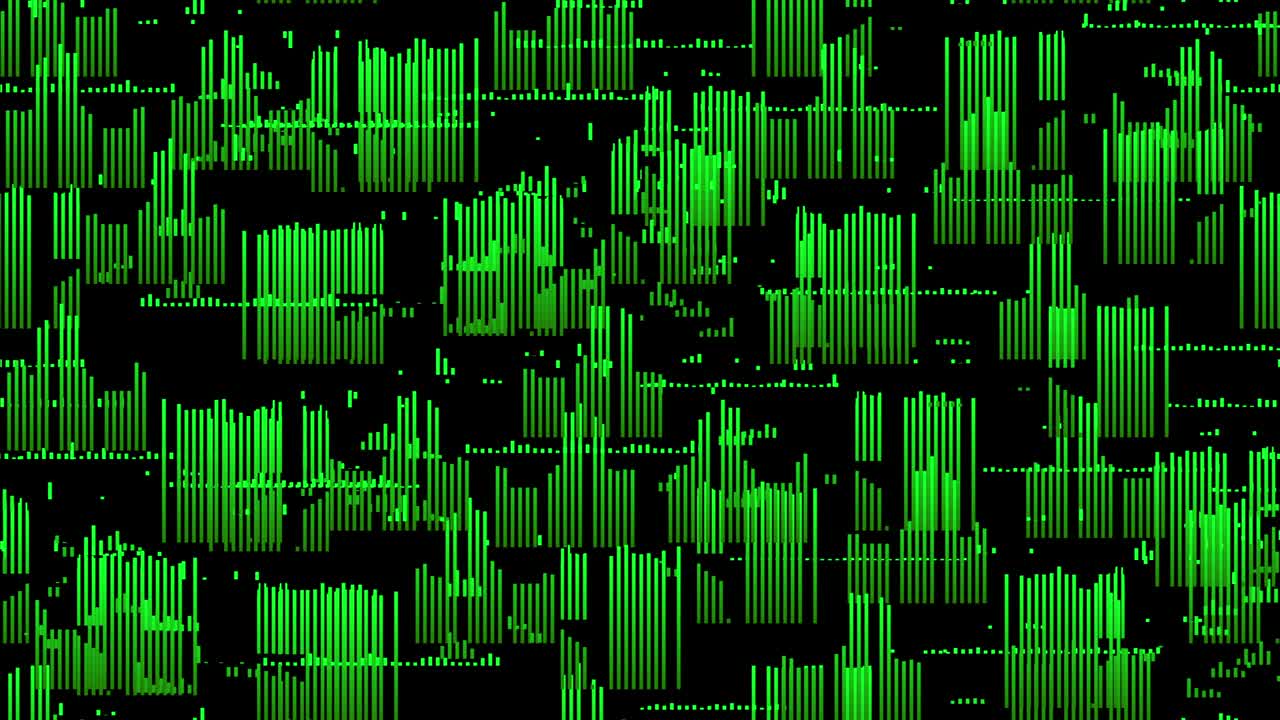 una matriz de ecualizadores, un lienzo de fluctuaciones dinámicas.