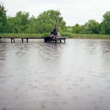 fishing from dock on lake