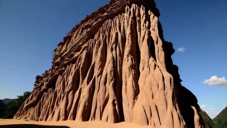 eroded natural rock formations under clear skies