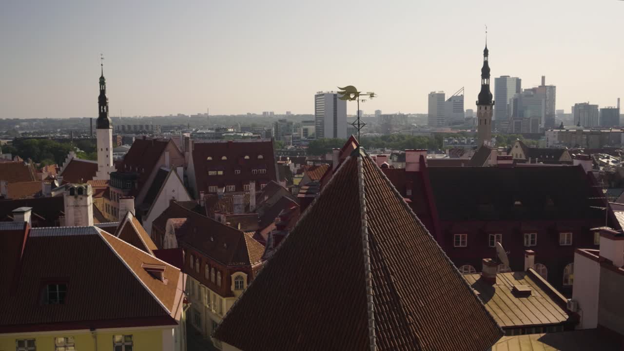 Aerial View of Tallinn's Old Town