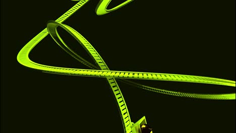 neon green roller coaster design