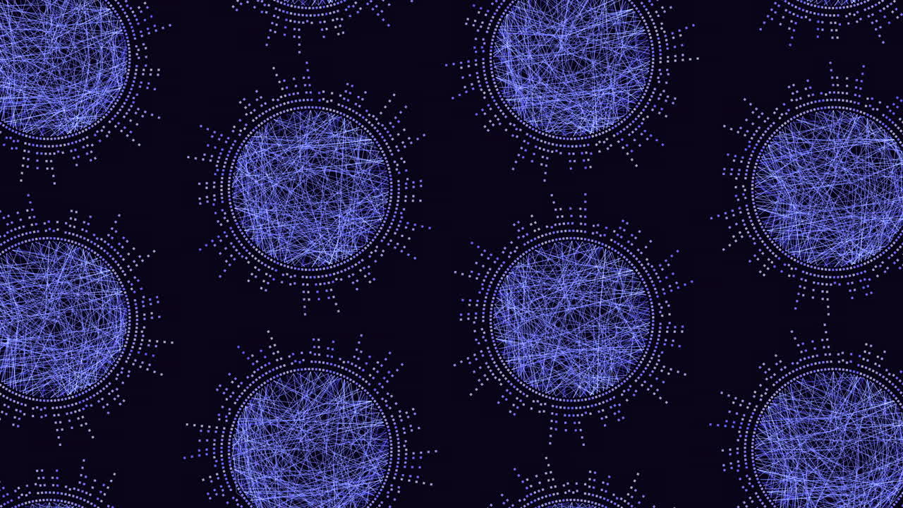 a círculos azules con puntos y líneas