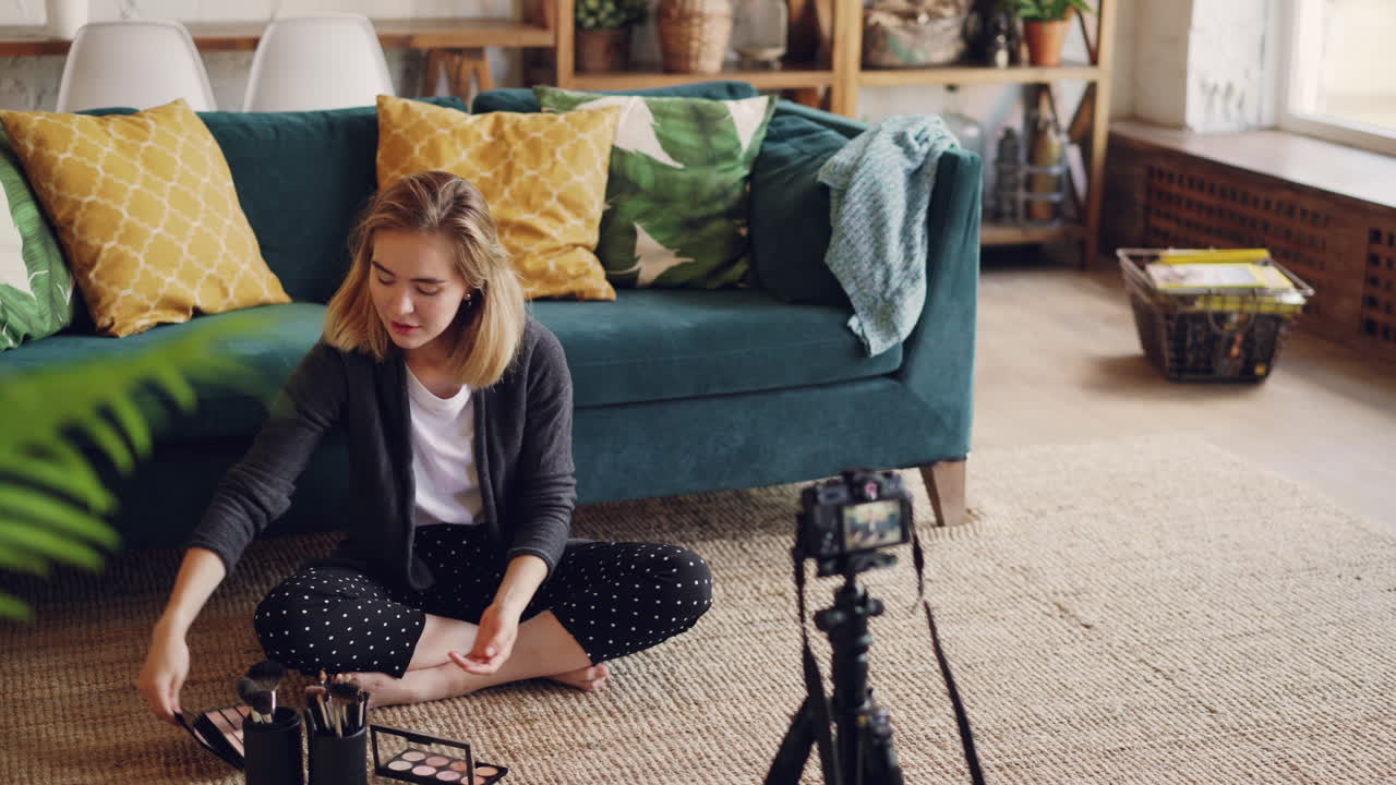 Makeup Tutorial by a Young Influencer at Home