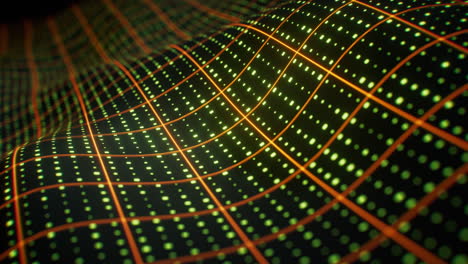 technology wave grid background, 3d rendering