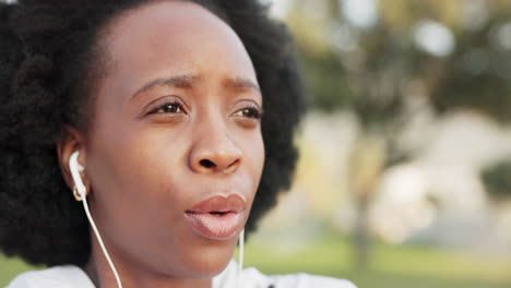 Fitness-black-woman,-focus-mindset