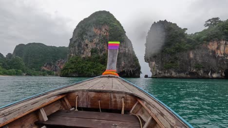scenic boat ride through krabi's limestone cliffs