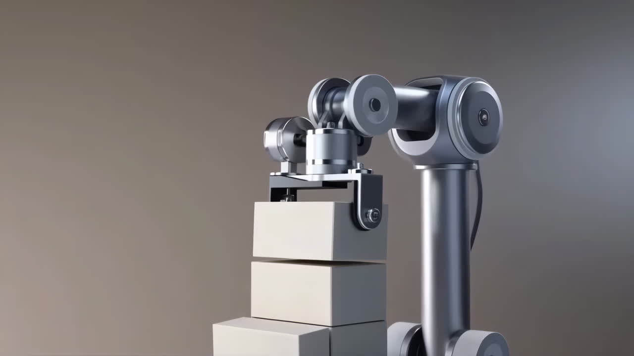 Robot arm stacking cubes