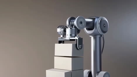 robot arm stacking cubes