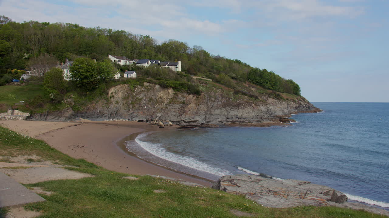 Extra Wide shot looking west at Aberporth bay