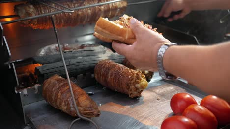 preparing turkish iskendert kebap