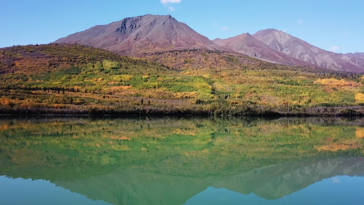 Water reflection on a Lake near Kluane national park in Yukon