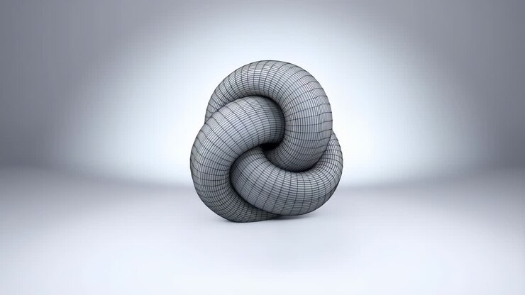 Abstract 3D Wireframe Knot