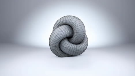 abstract 3d wireframe knot