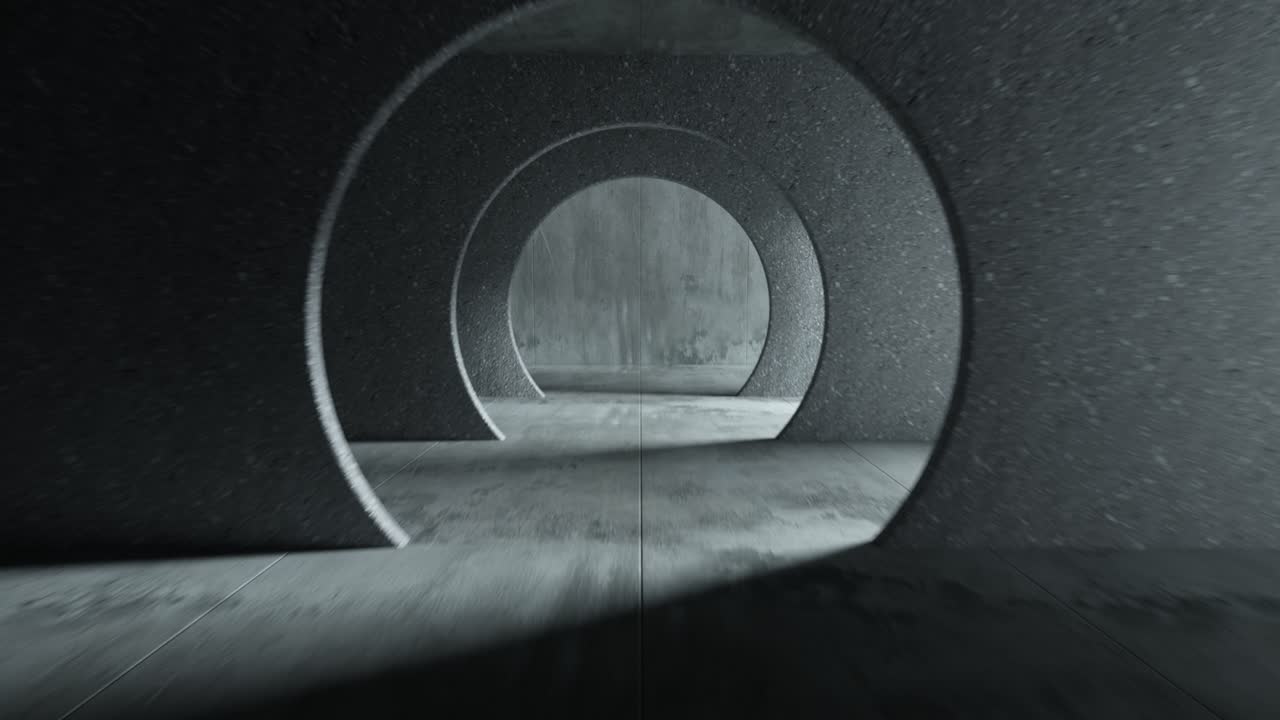 túnel espiral de hormigón abstracto