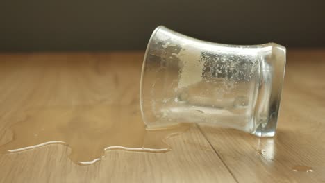 spilled drink on wooden table